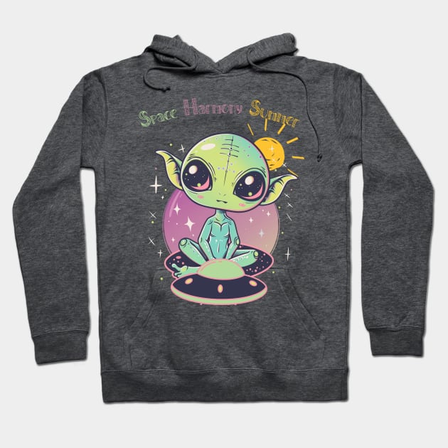 Space, Harmony, Summer Hoodie by FehuMarcinArt